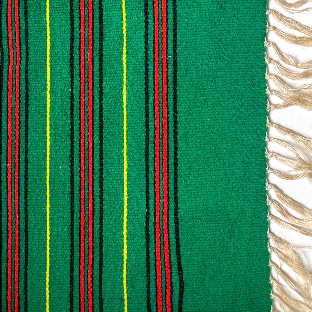 Vintage Wool Table Runner Mexican Serape / Horse Blanket or Polish Woven Textile